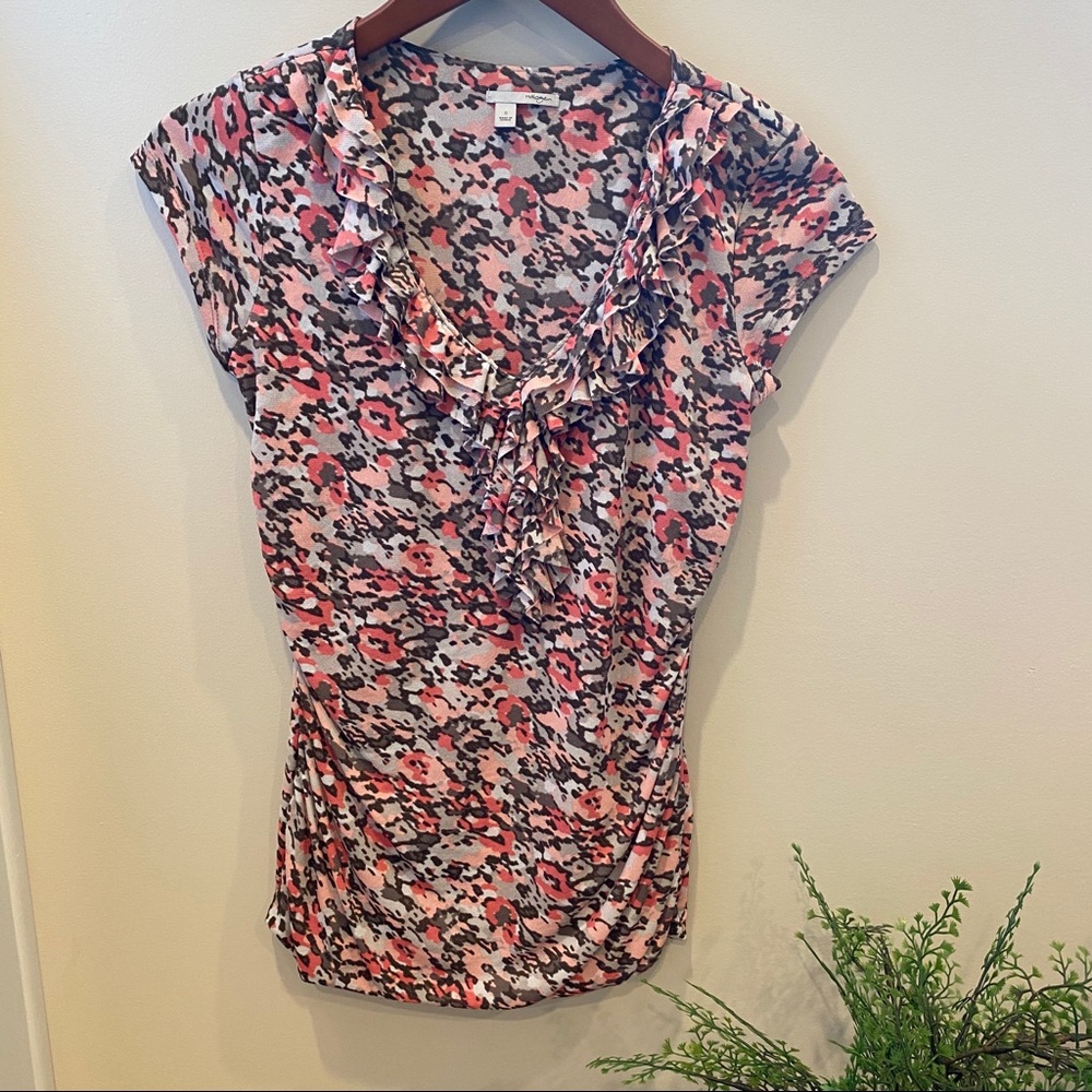Floral Halogen blouse, size small.